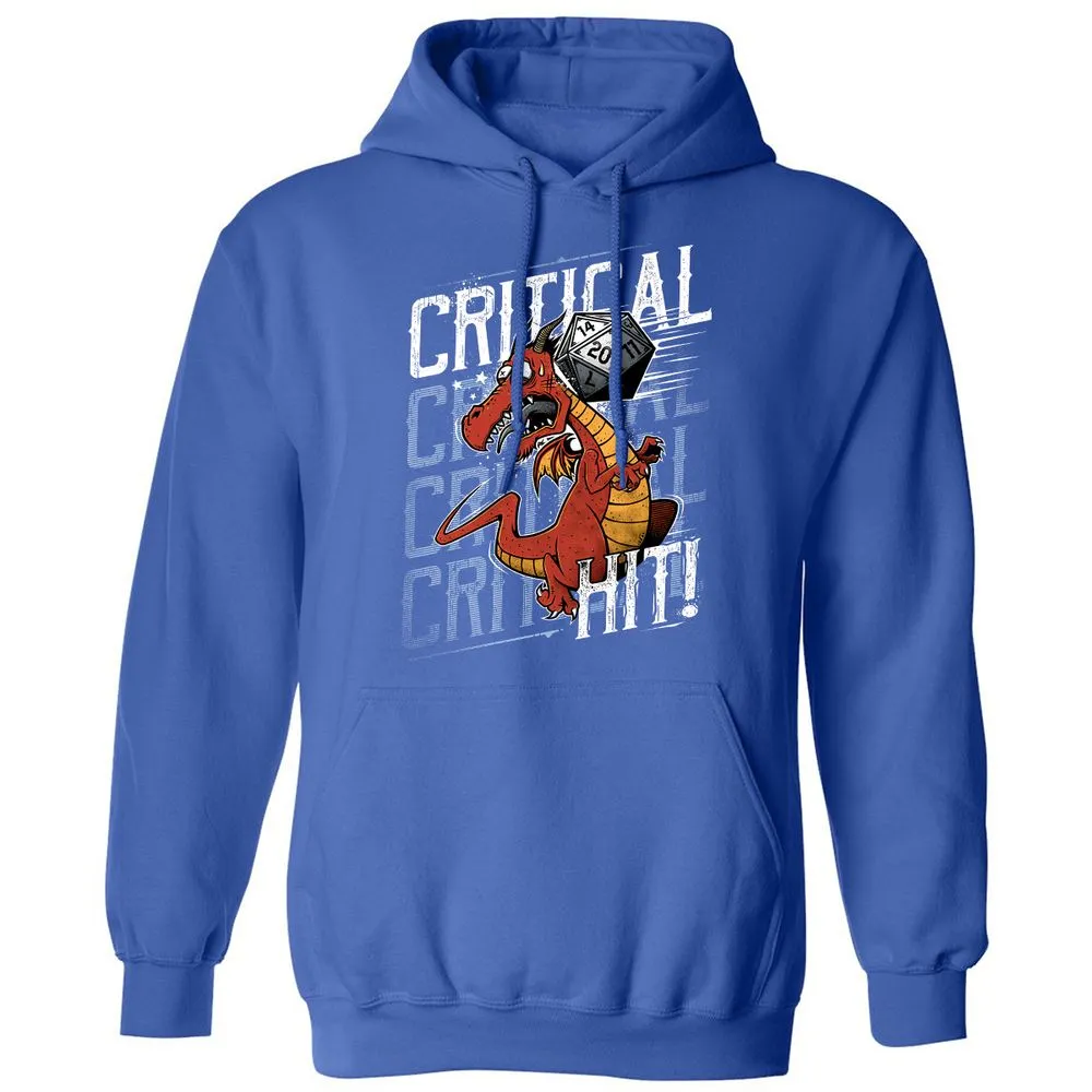 Funny Dragon Critical Hit Classic Unisex Hoodie - Royal - 9