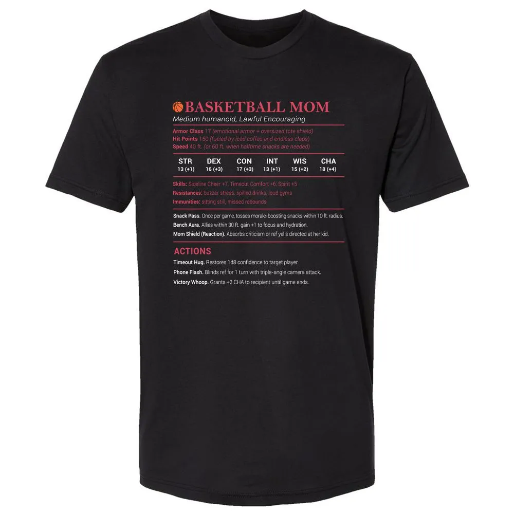 Basketball Mom Premium Unisex T-Shirt - Black - 1