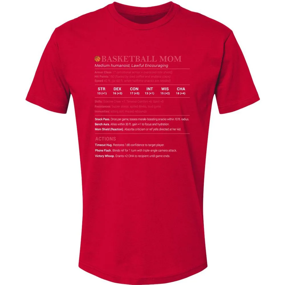 Basketball Mom Premium Unisex T-Shirt - Red - 6