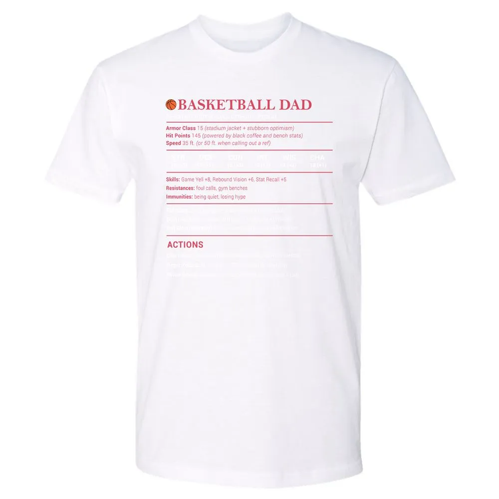 Basketball Dad Premium Unisex T-Shirt - White - 4