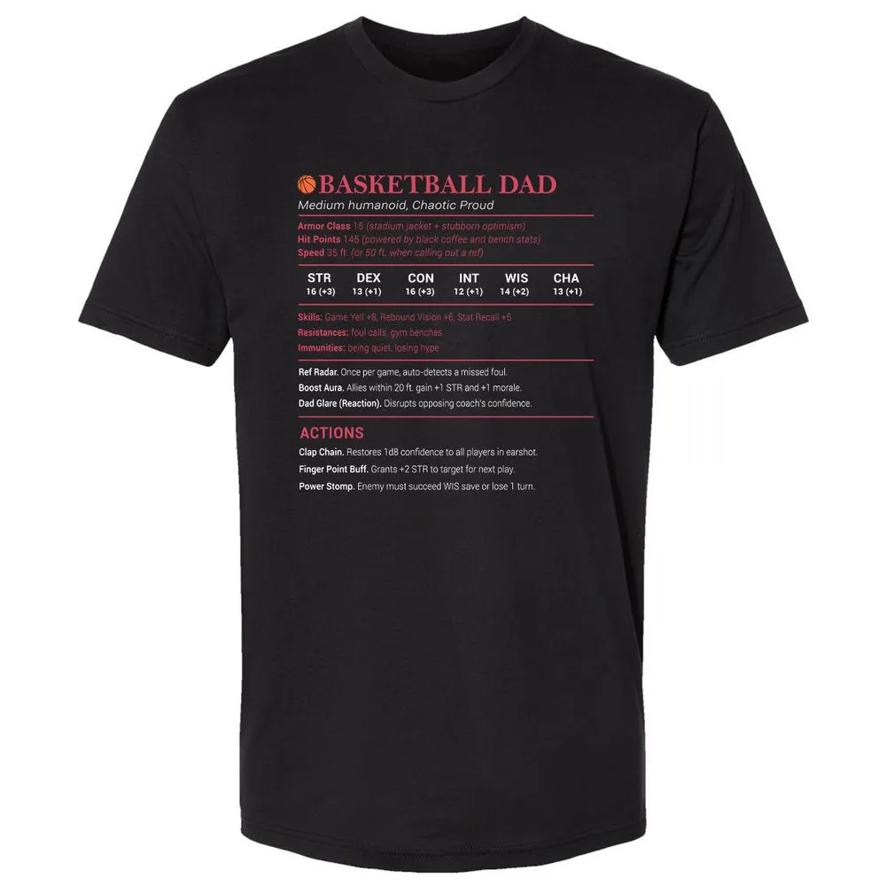 Basketball Dad Premium Unisex T-Shirt - Black - 1
