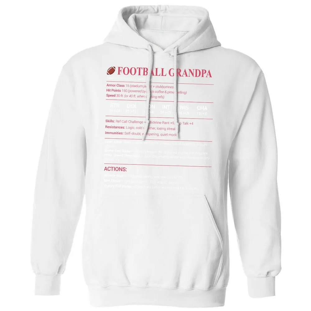 Football Grandpa Classic Unisex Hoodie - White - 11