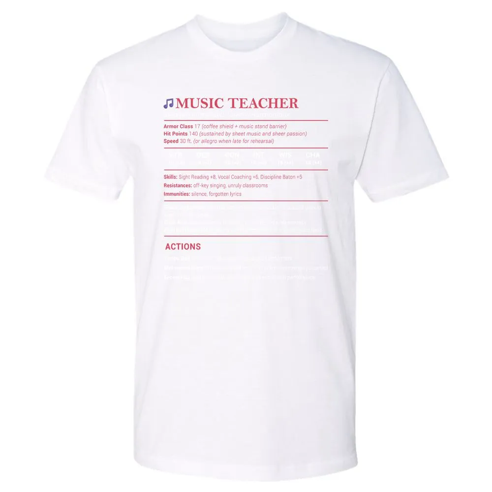 Music Teacher Premium Unisex T-Shirt - White - 4