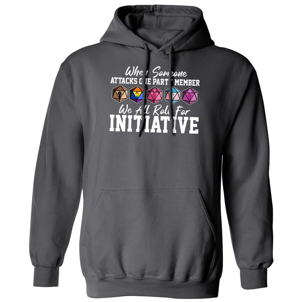 LGBT Roll For Initiative Classic Unisex Hoodie - Charcoal - 7