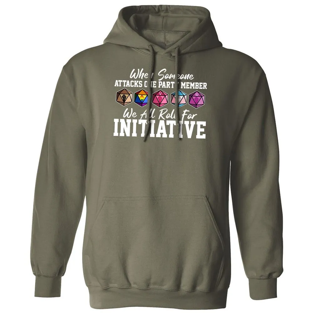 LGBT Roll For Initiative Classic Unisex Hoodie - Military Green - 4