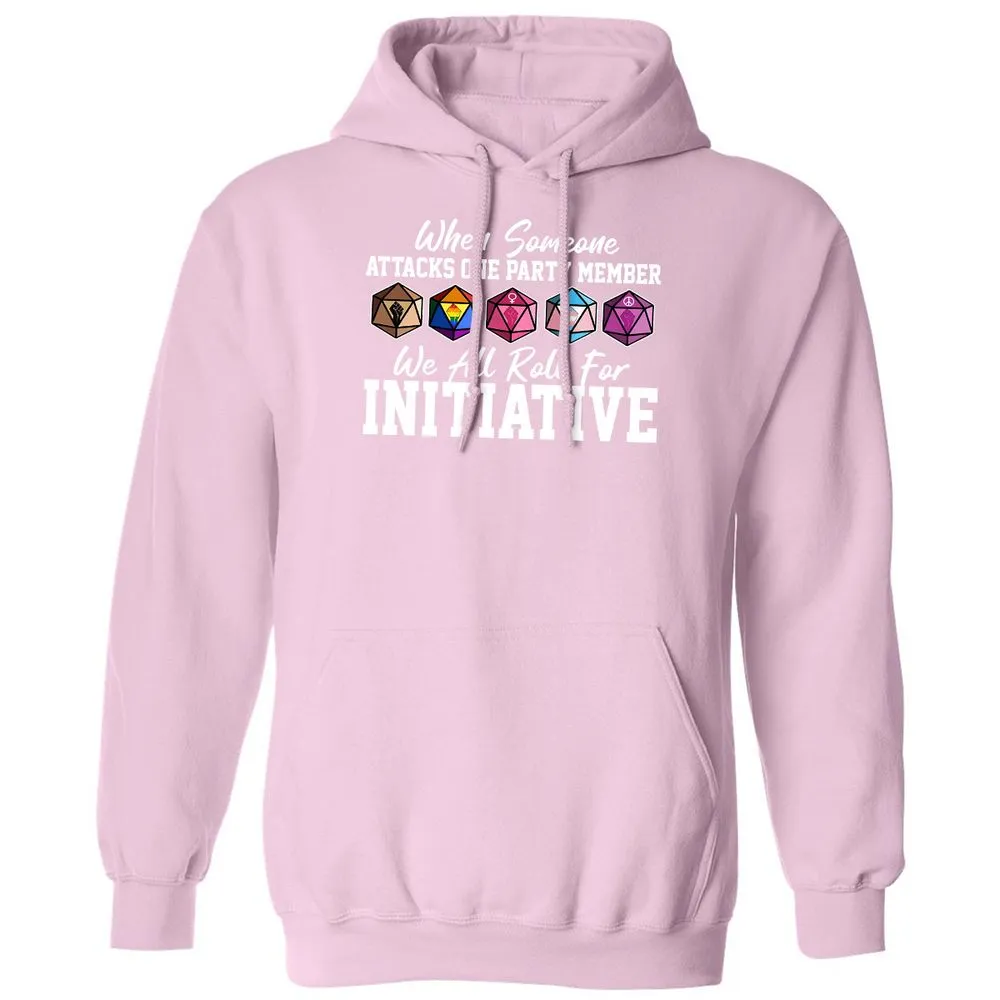 LGBT Roll For Initiative Classic Unisex Hoodie - Light Pink - 3