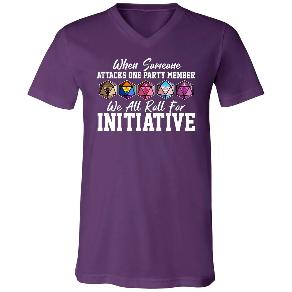 LGBT Roll For Initiative Unisex V-Neck T-Shirt - Team Purple - 9