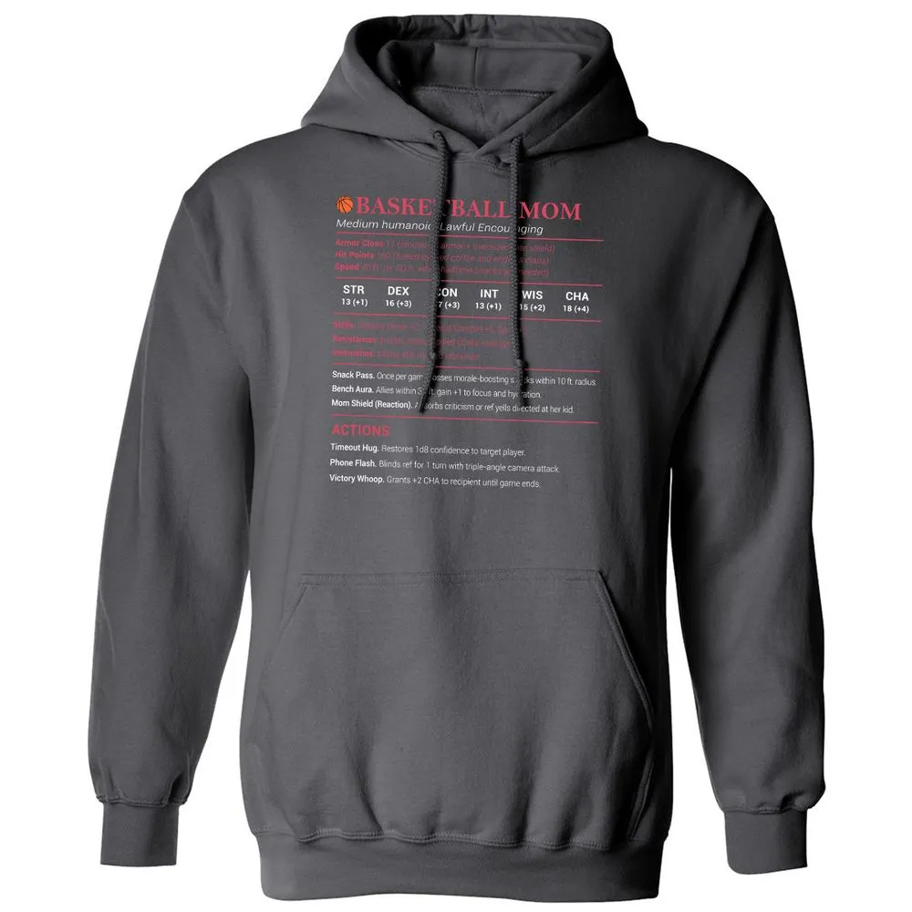 Basketball Mom Classic Unisex Hoodie - Charcoal - 7