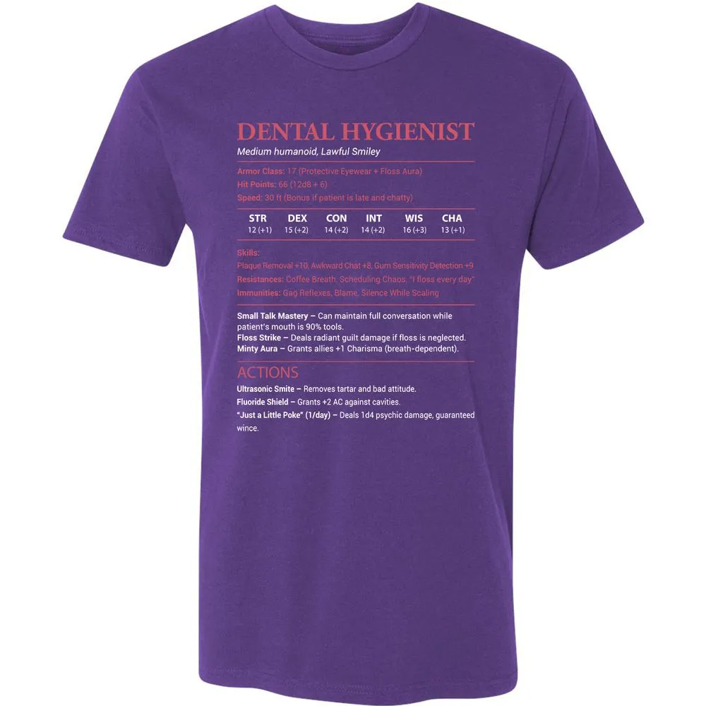 Dental Hygienist Premium Unisex T-Shirt - Purple Rush - 7