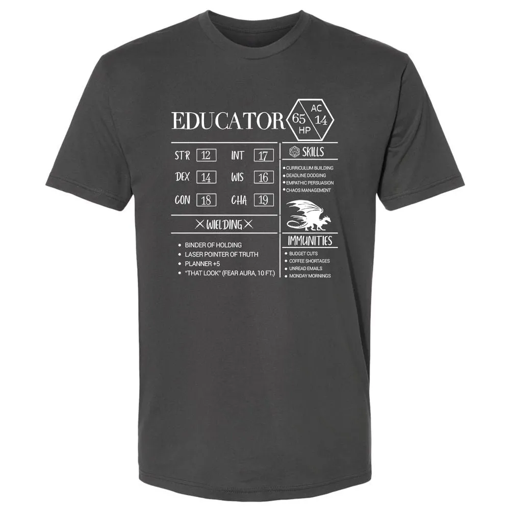 Educator New Premium Unisex T-Shirt - Heavy Metal - 8