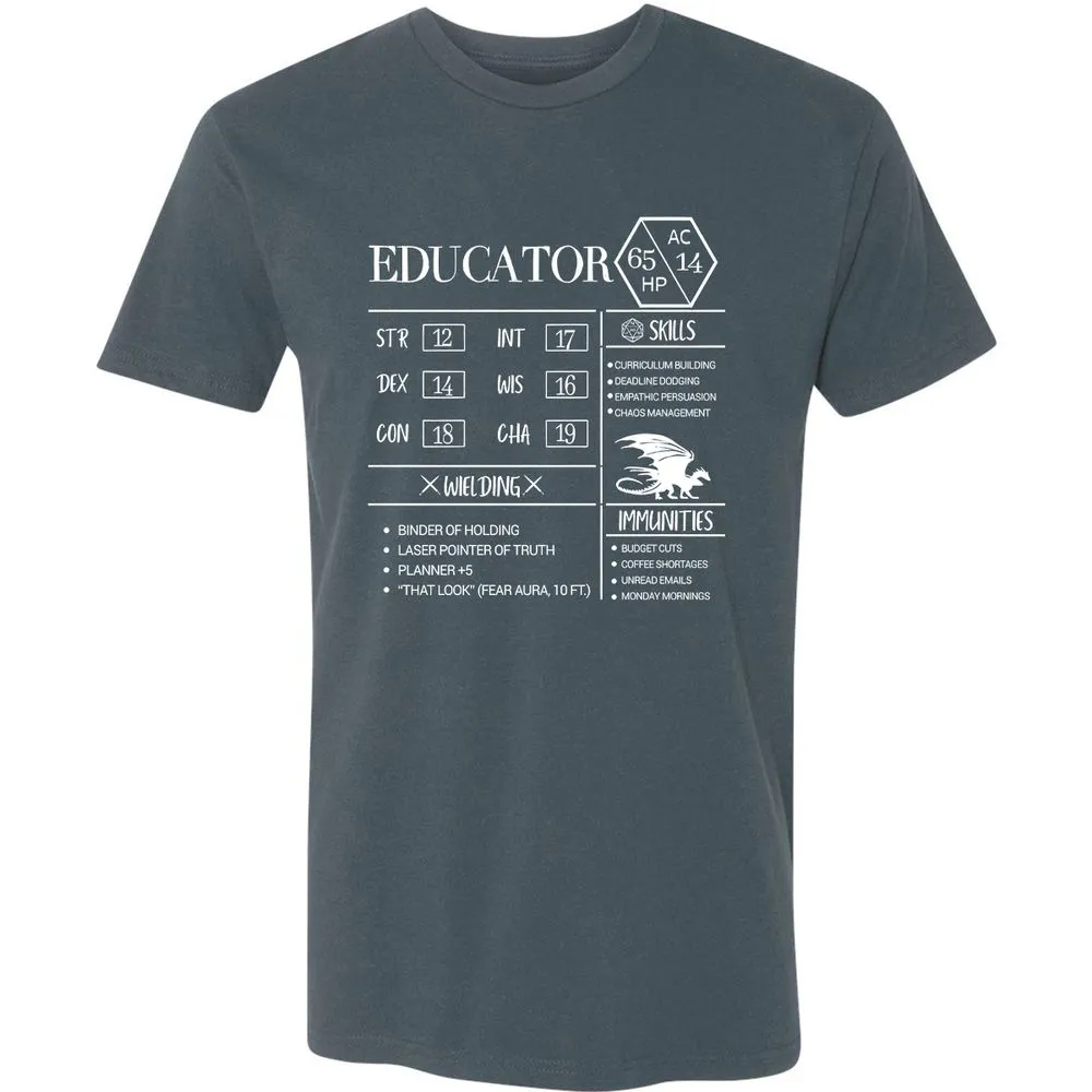 Educator New Premium Unisex T-Shirt - Indigo - 15