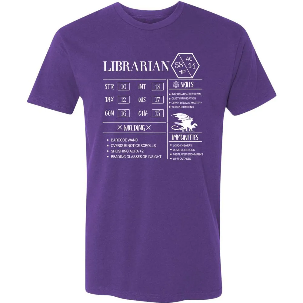 Librarian New Premium Unisex T-Shirt - Purple Rush - 7