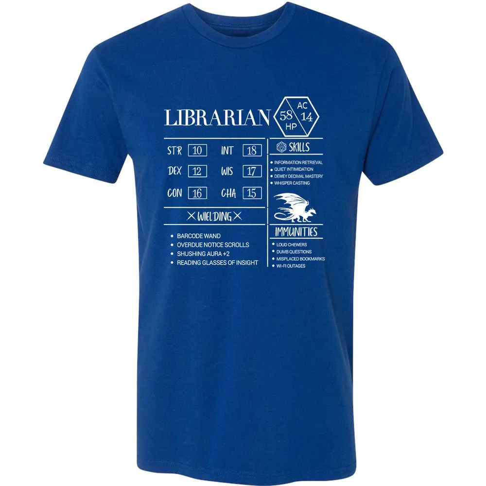 Librarian New Premium Unisex T-Shirt - Royal - 10