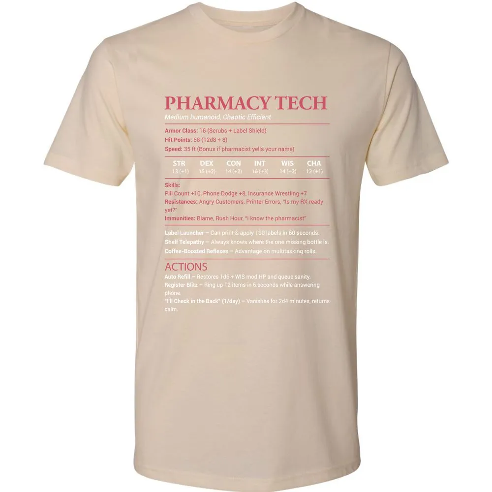 Pharmacy Tech Premium Unisex T-Shirt - Cream - 14