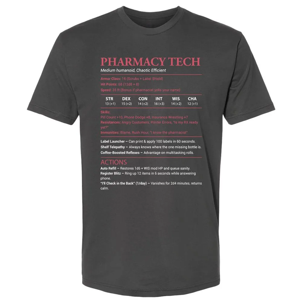 Pharmacy Tech Premium Unisex T-Shirt - Heavy Metal - 8