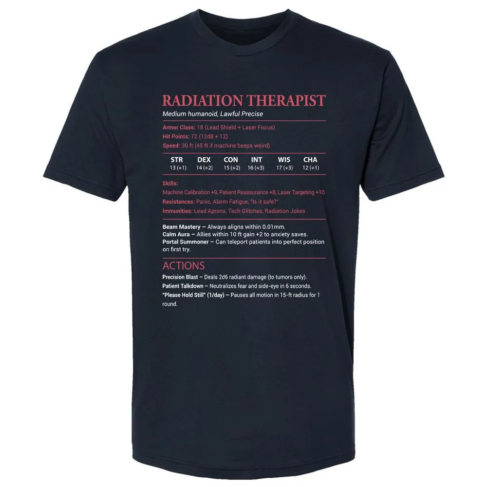Radiation Therapist Premium Unisex T-Shirt - Midnight Navy - 2