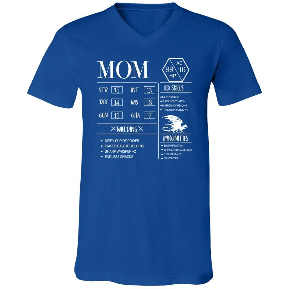 Mom New Unisex V-Neck T-Shirt - True Royal - 4