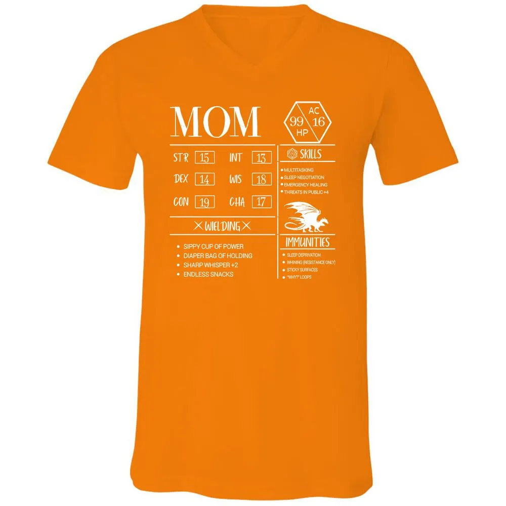 Mom New Unisex V-Neck T-Shirt - Orange - 11