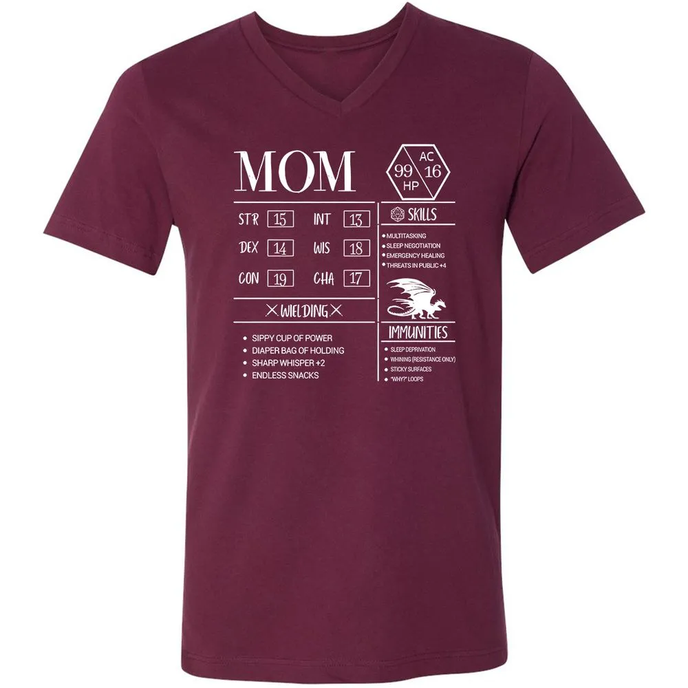 Mom New Unisex V-Neck T-Shirt - Maroon - 6