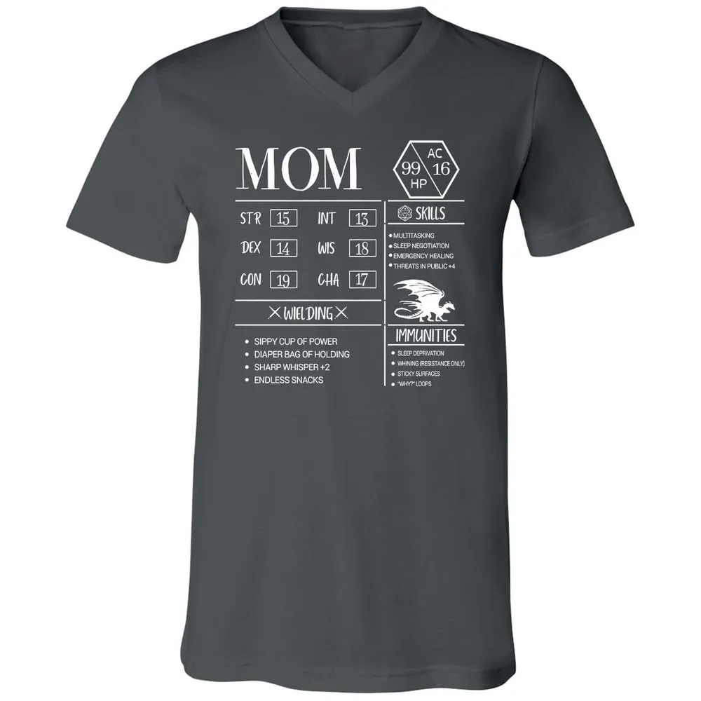 Mom New Unisex V-Neck T-Shirt - Asphalt - 12