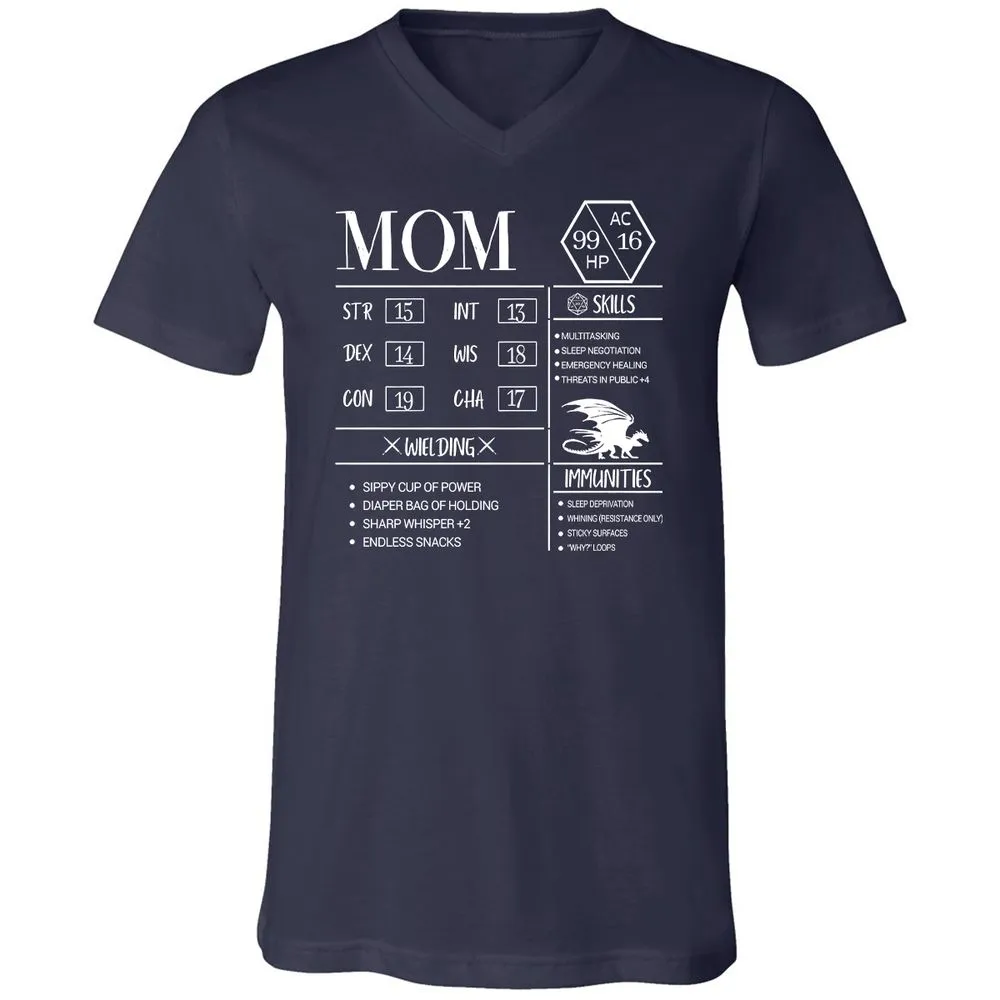 Mom New Unisex V-Neck T-Shirt - Navy - 2
