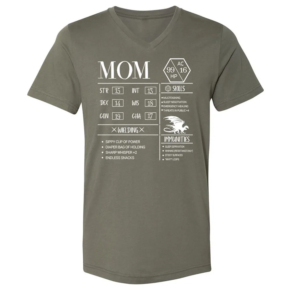 Mom New Unisex V-Neck T-Shirt - Military Green - 10