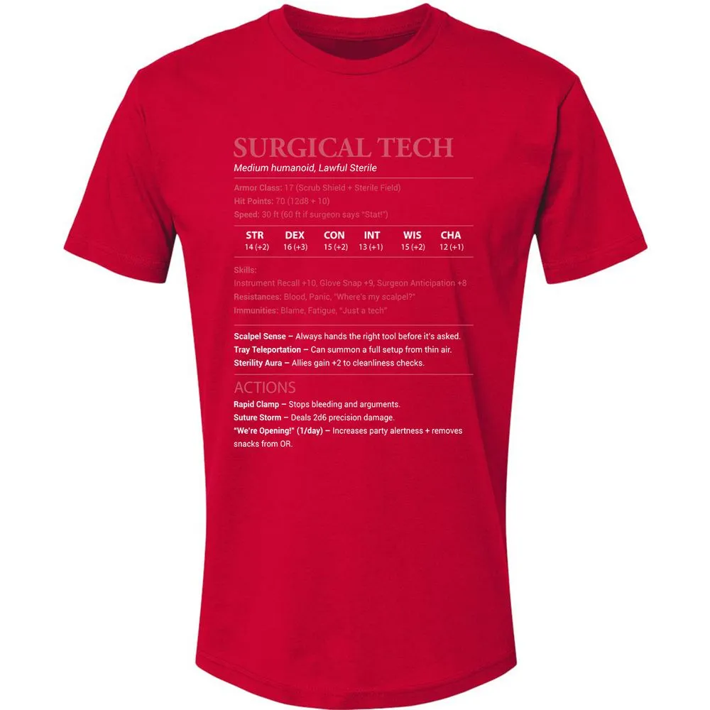 Surgical Tech Premium Unisex T-Shirt - Red - 6