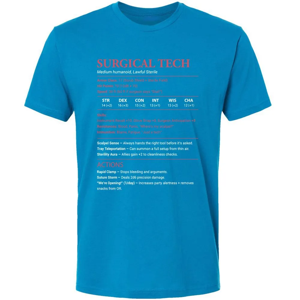 Surgical Tech Premium Unisex T-Shirt - Turquoise - 16