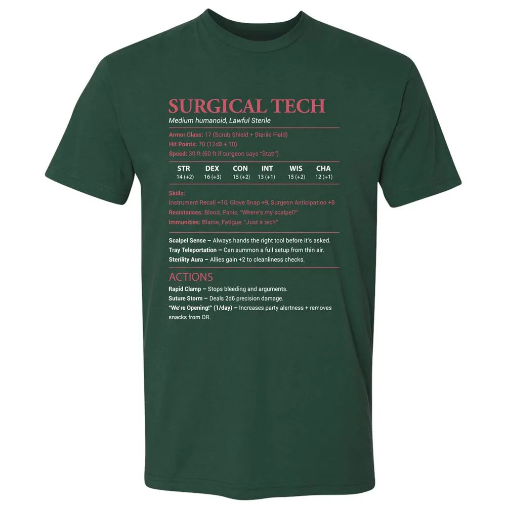 Surgical Tech Premium Unisex T-Shirt - Forest Green - 13