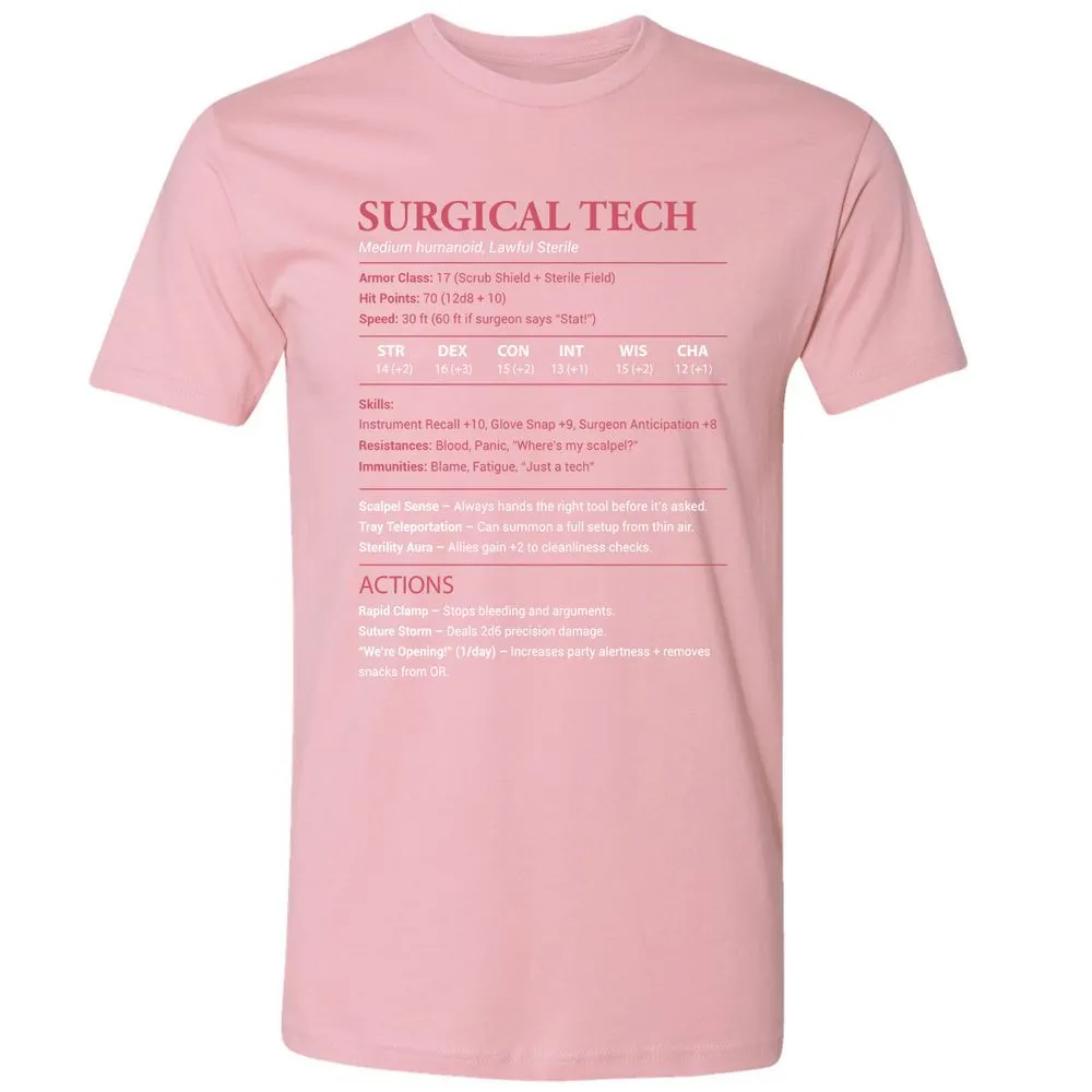Surgical Tech Premium Unisex T-Shirt - Light Pink - 3