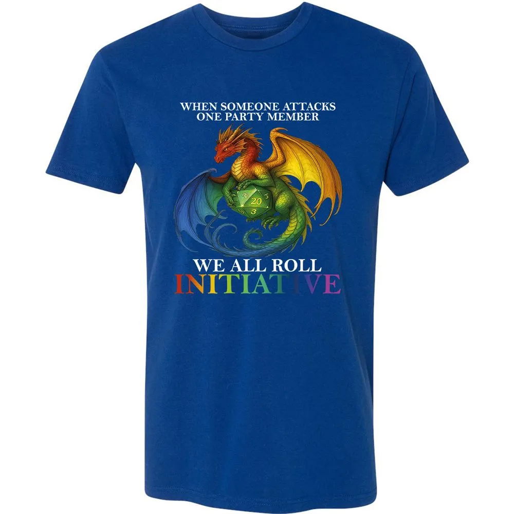 Dragon Roll For Initiative Premium Unisex T-Shirt - Royal - 10