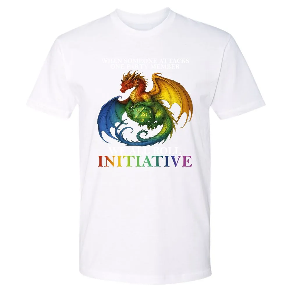 Dragon Roll For Initiative Premium Unisex T-Shirt - White - 4