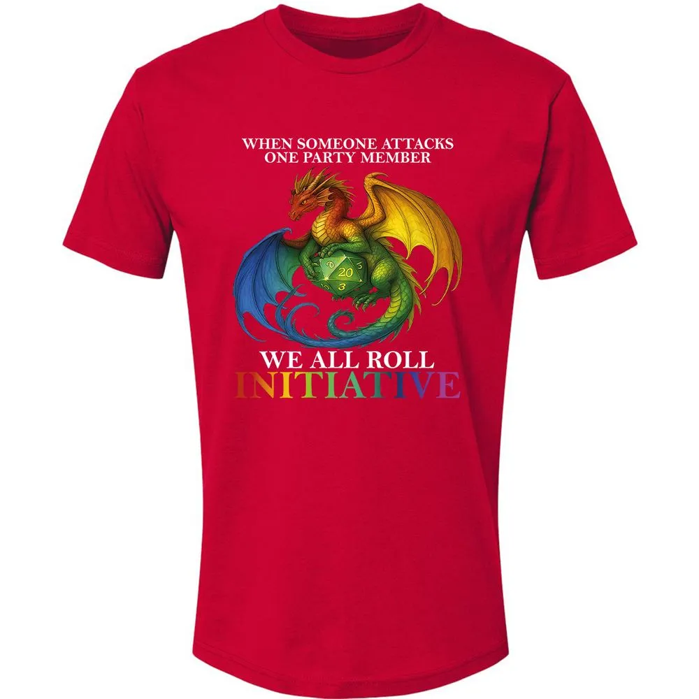 Dragon Roll For Initiative Premium Unisex T-Shirt - Red - 6