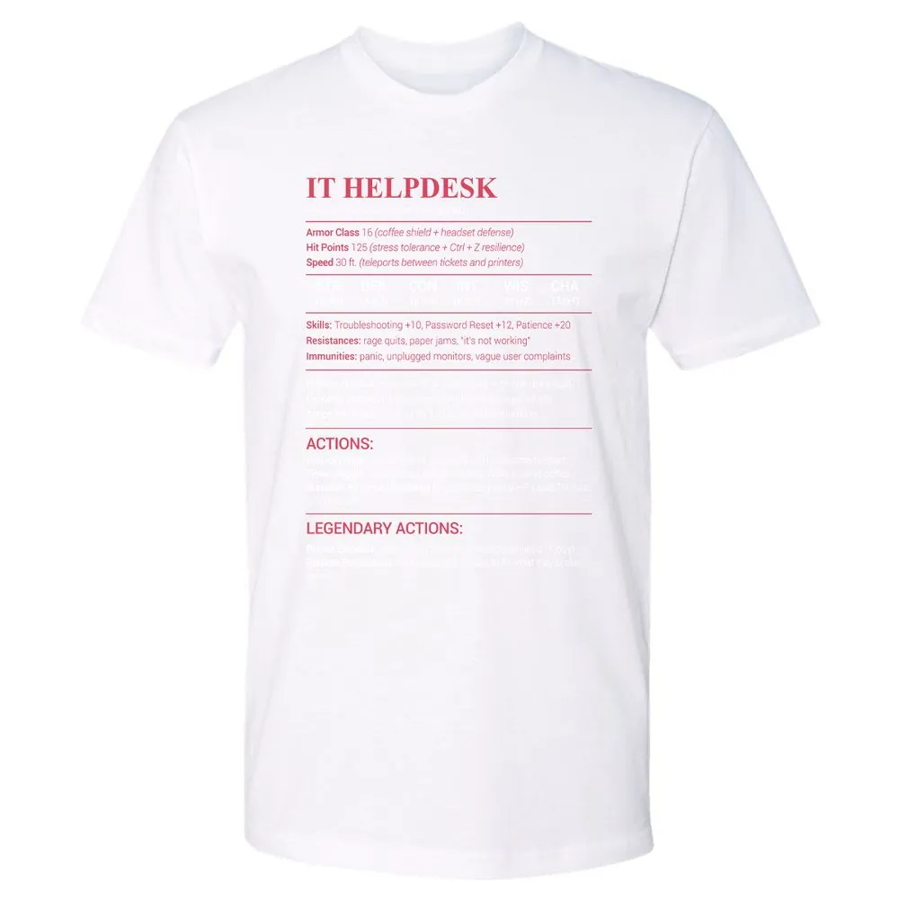 IT Helpdesk Premium Unisex T-Shirt - White - 4