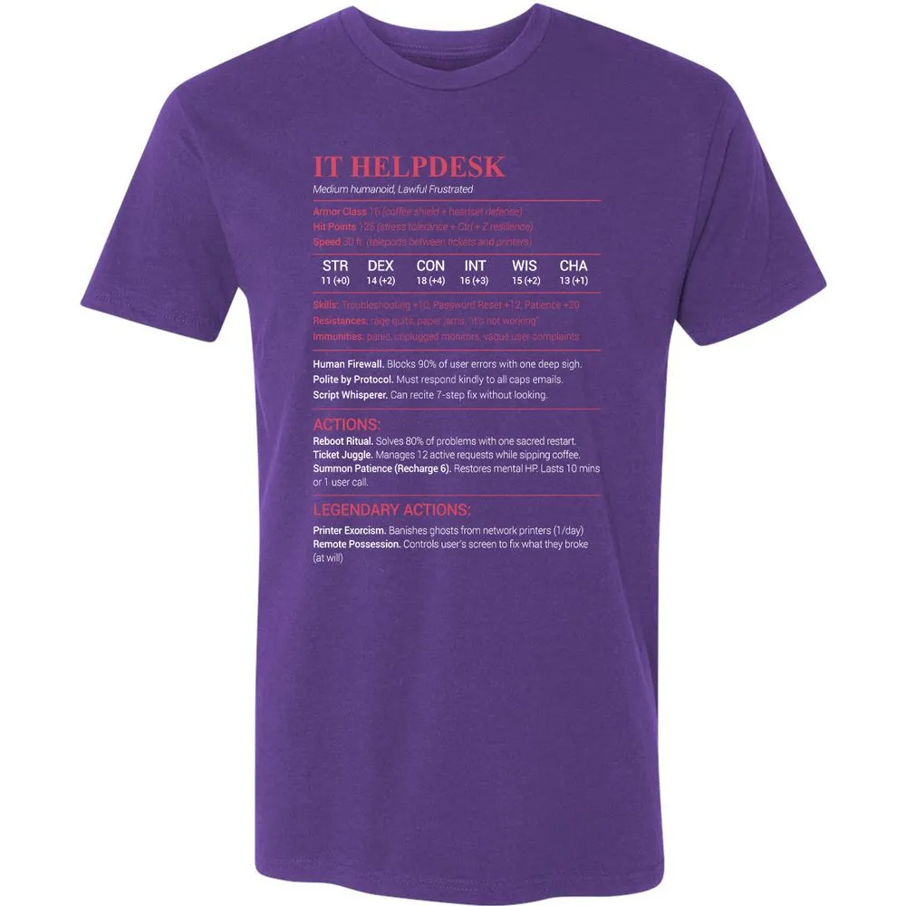 IT Helpdesk Premium Unisex T-Shirt - Purple Rush - 7