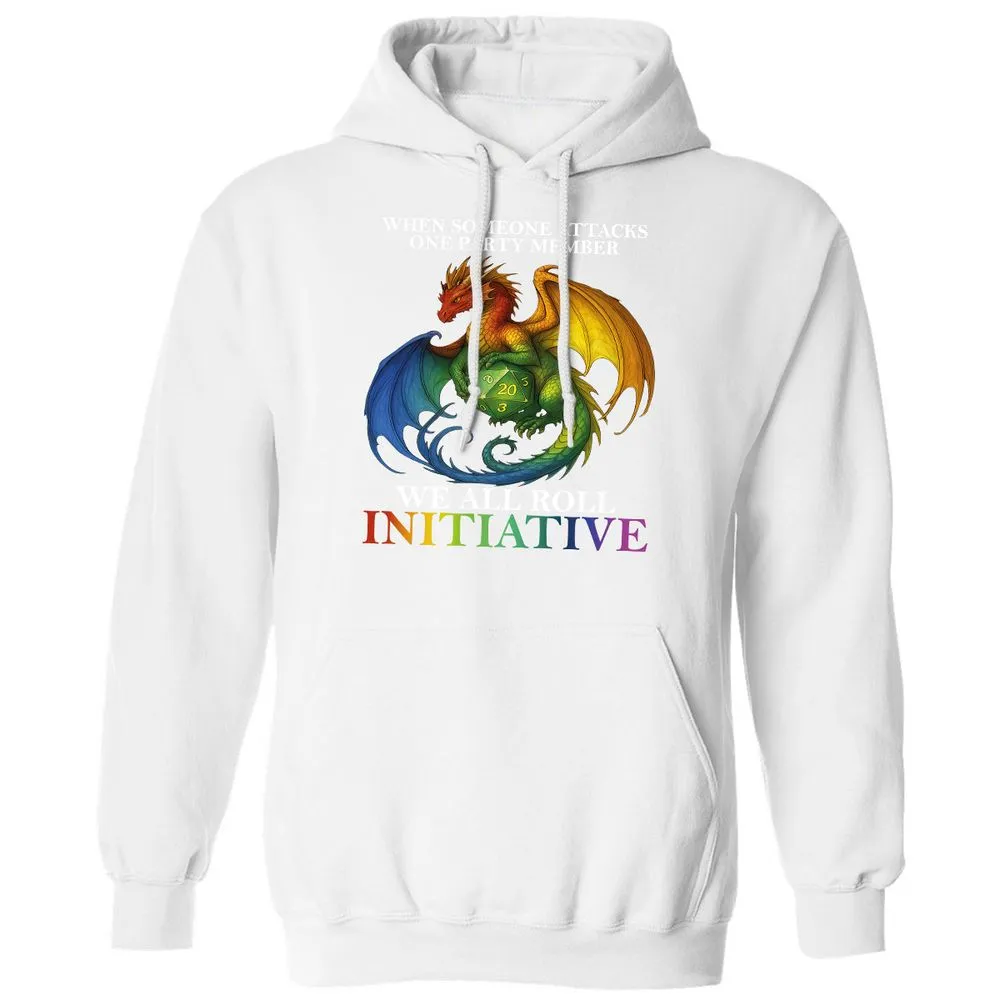Dragon Roll For Initiative Classic Unisex Hoodie - White - 11