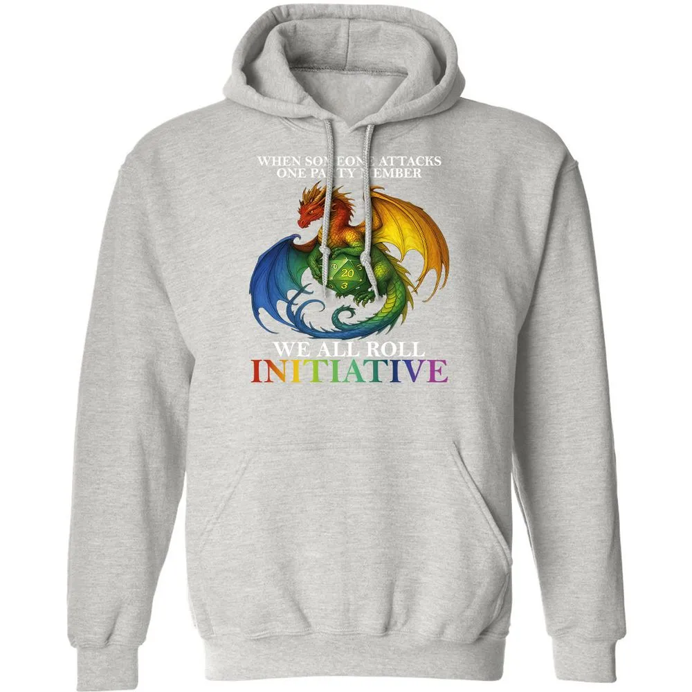 Dragon Roll For Initiative Classic Unisex Hoodie - Ash - 8