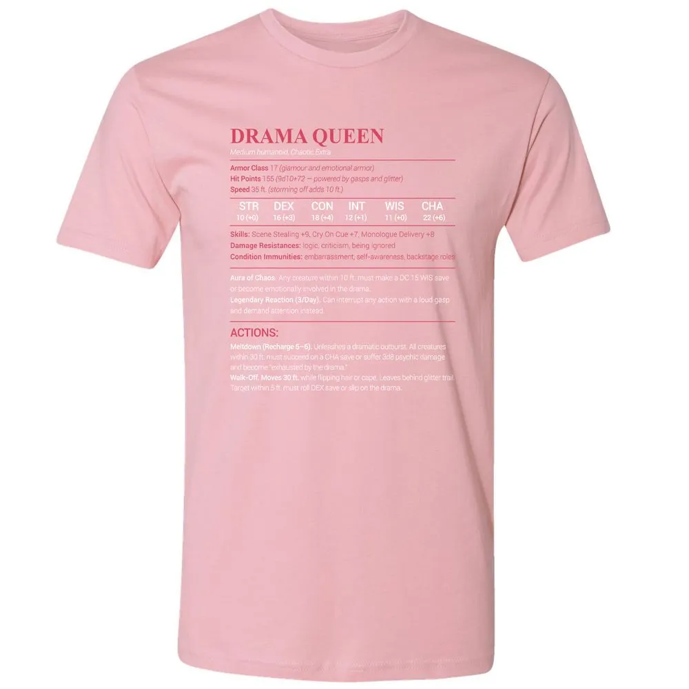 Drama Queen Premium Unisex T-Shirt - Light Pink - 3
