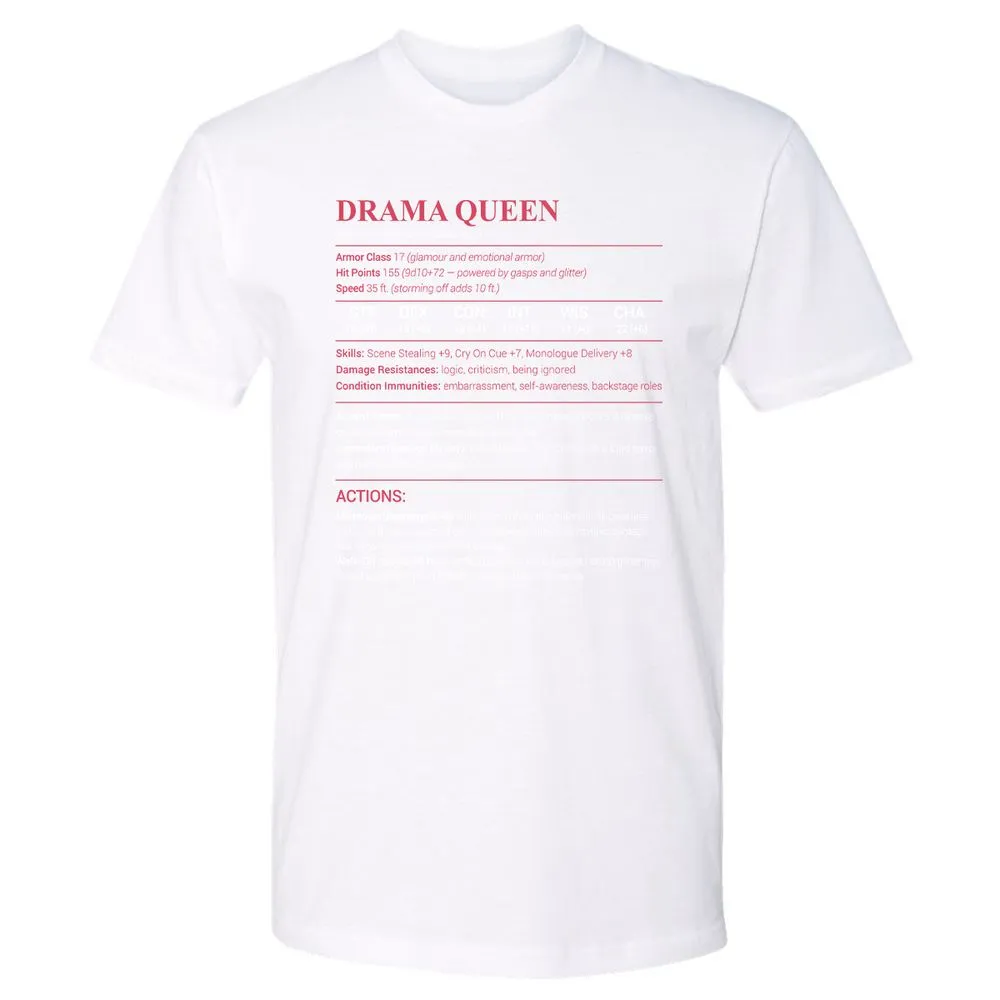 Drama Queen Premium Unisex T-Shirt - White - 4