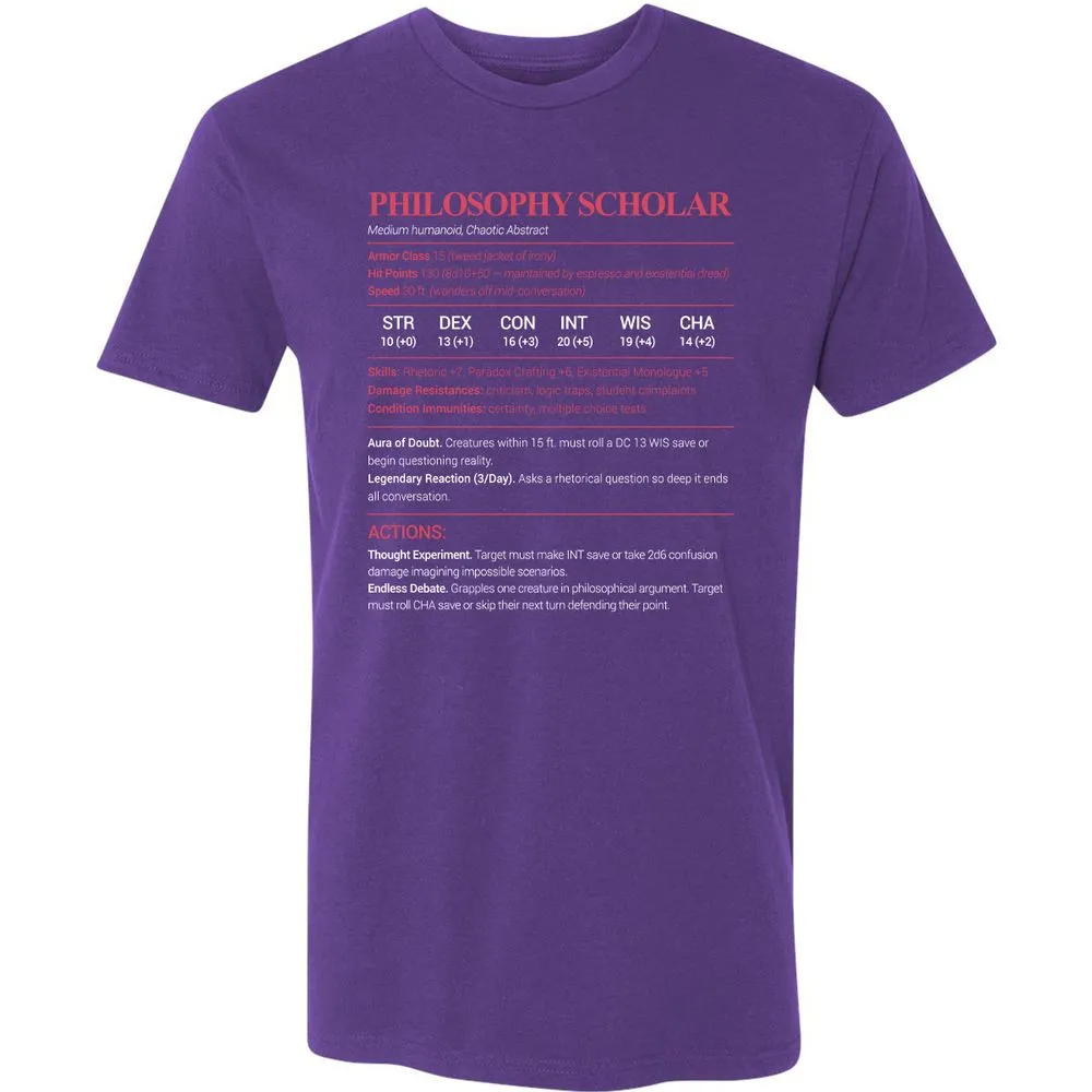 Philosophy Scholar Premium Unisex T-Shirt - Purple Rush - 7