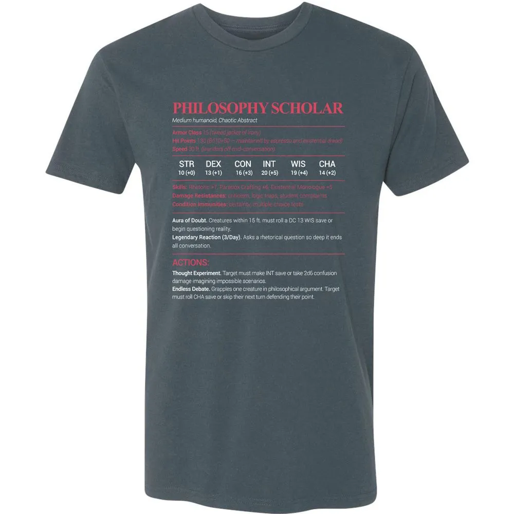 Philosophy Scholar Premium Unisex T-Shirt - Indigo - 15