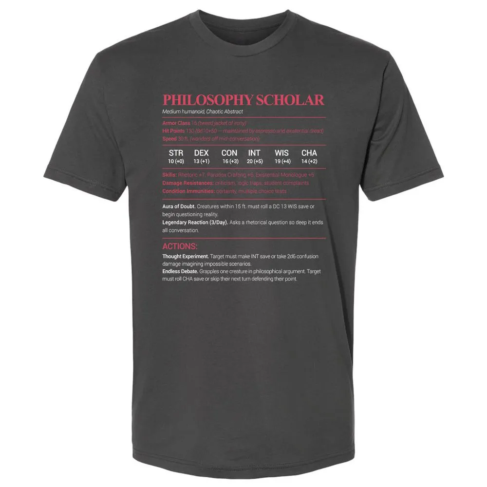 Philosophy Scholar Premium Unisex T-Shirt - Heavy Metal - 8