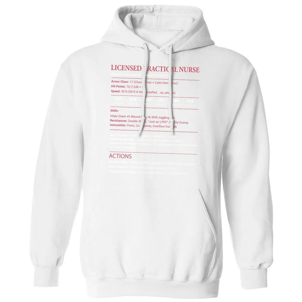 Licensed Practical Nurse LPN Classic Unisex Hoodie - White - 11