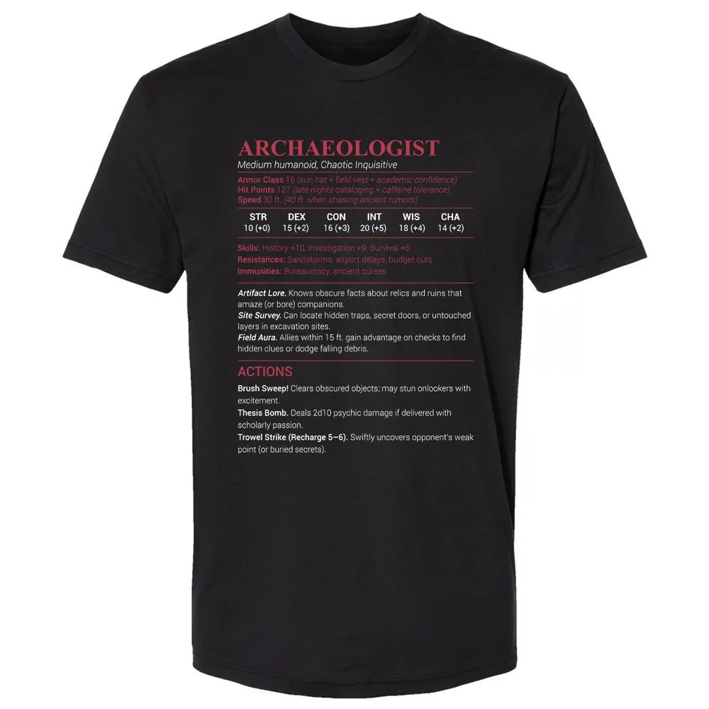 ARCHAEOLOGIST Premium Unisex T-Shirt - Black - 1