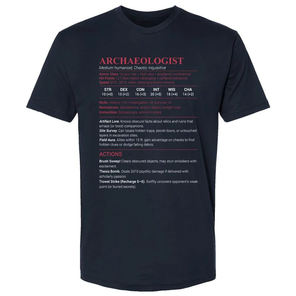 ARCHAEOLOGIST Premium Unisex T-Shirt - Midnight Navy - 2