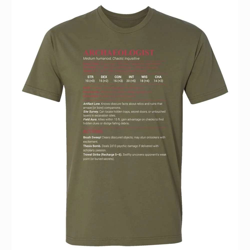 ARCHAEOLOGIST Premium Unisex T-Shirt - Military Green - 5