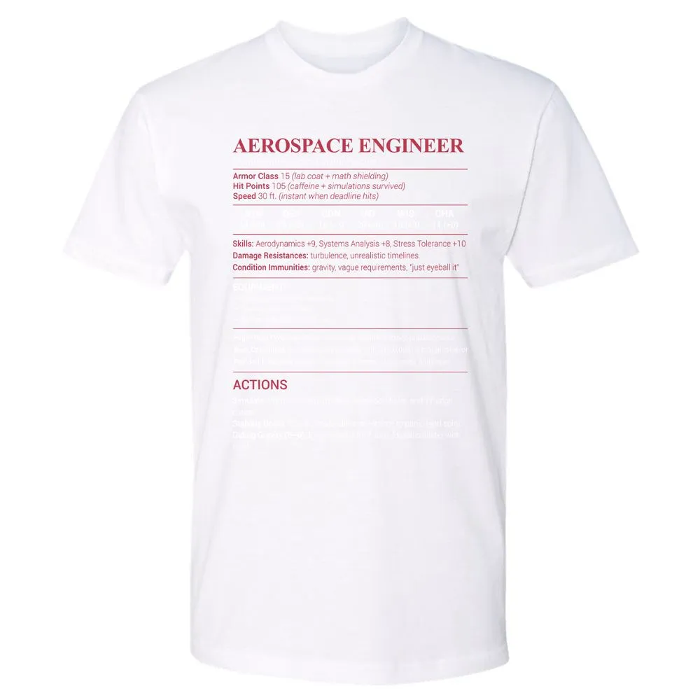 Aerospace Engineer Premium Unisex T-Shirt - White - 4