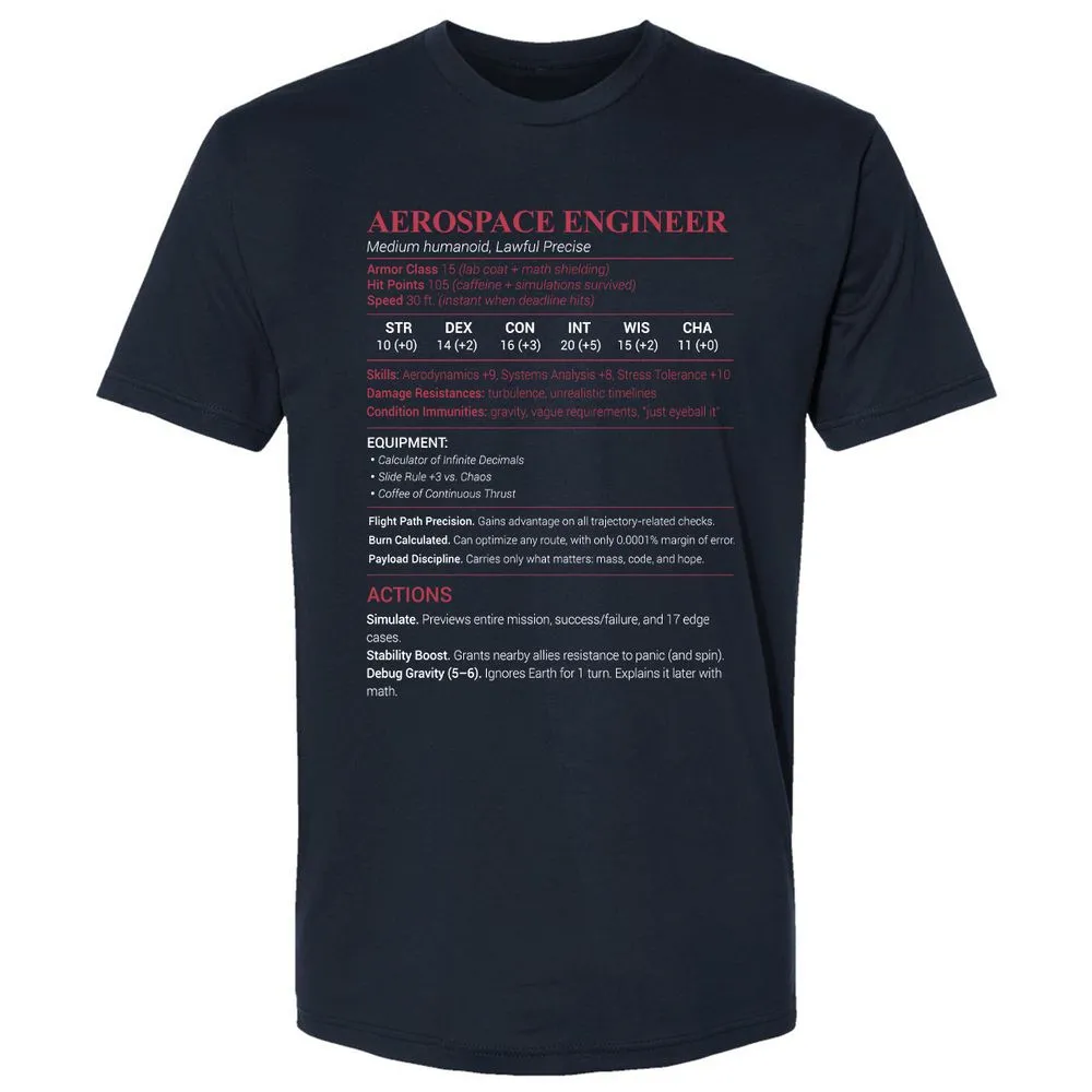Aerospace Engineer Premium Unisex T-Shirt - Midnight Navy - 2