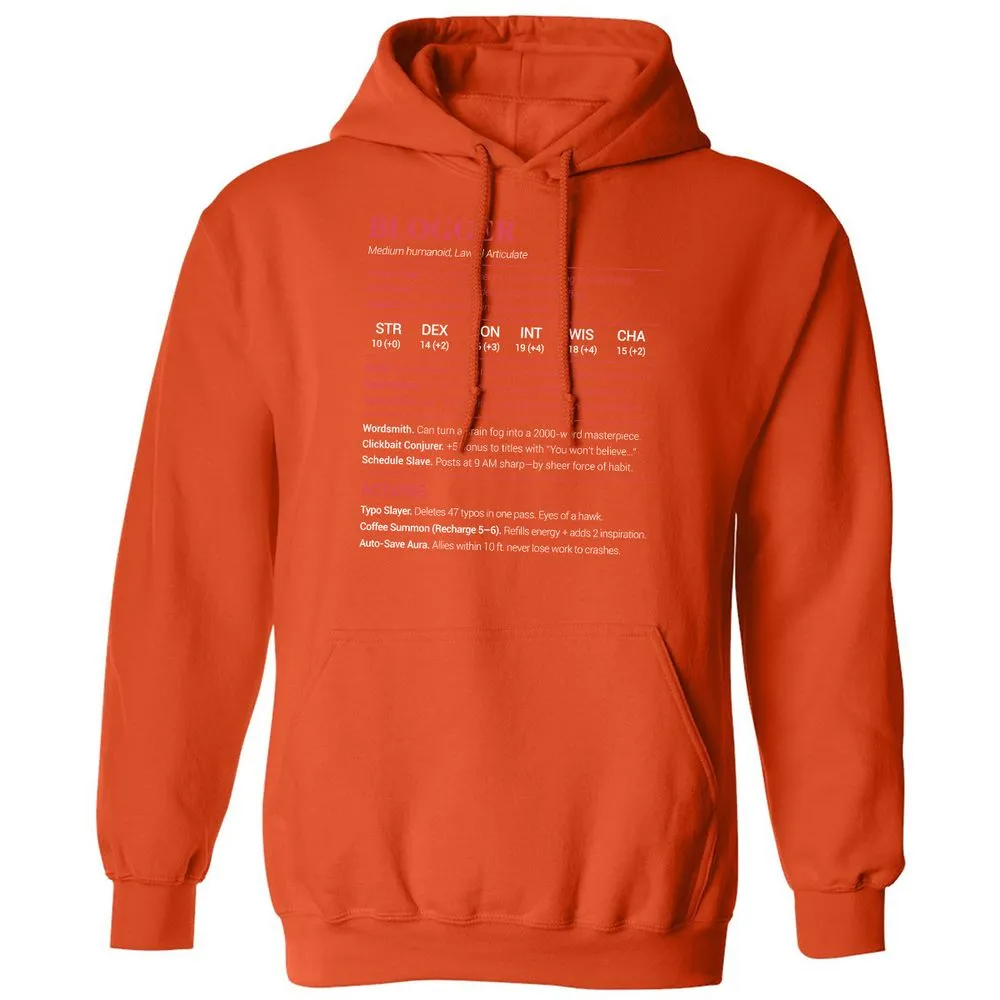 Blogger Classic Unisex Hoodie - Orange - 10