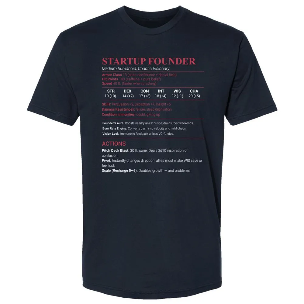 Startup Founder Premium Unisex T-Shirt - Midnight Navy - 2